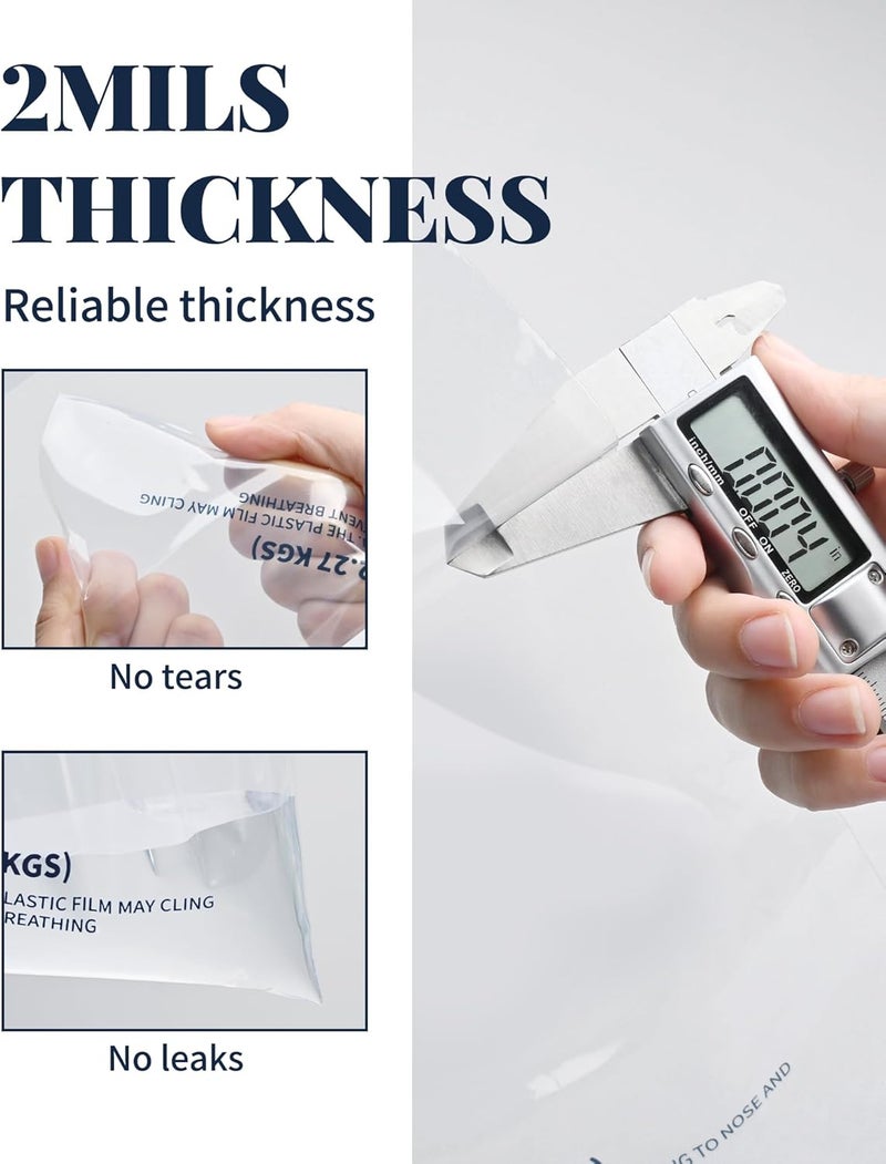 FireKylin 50 Pack Ice Bags 10 lb, Heavy-Duty Ice Bags with Drawstring(2 Mils Thickness) - Image 2